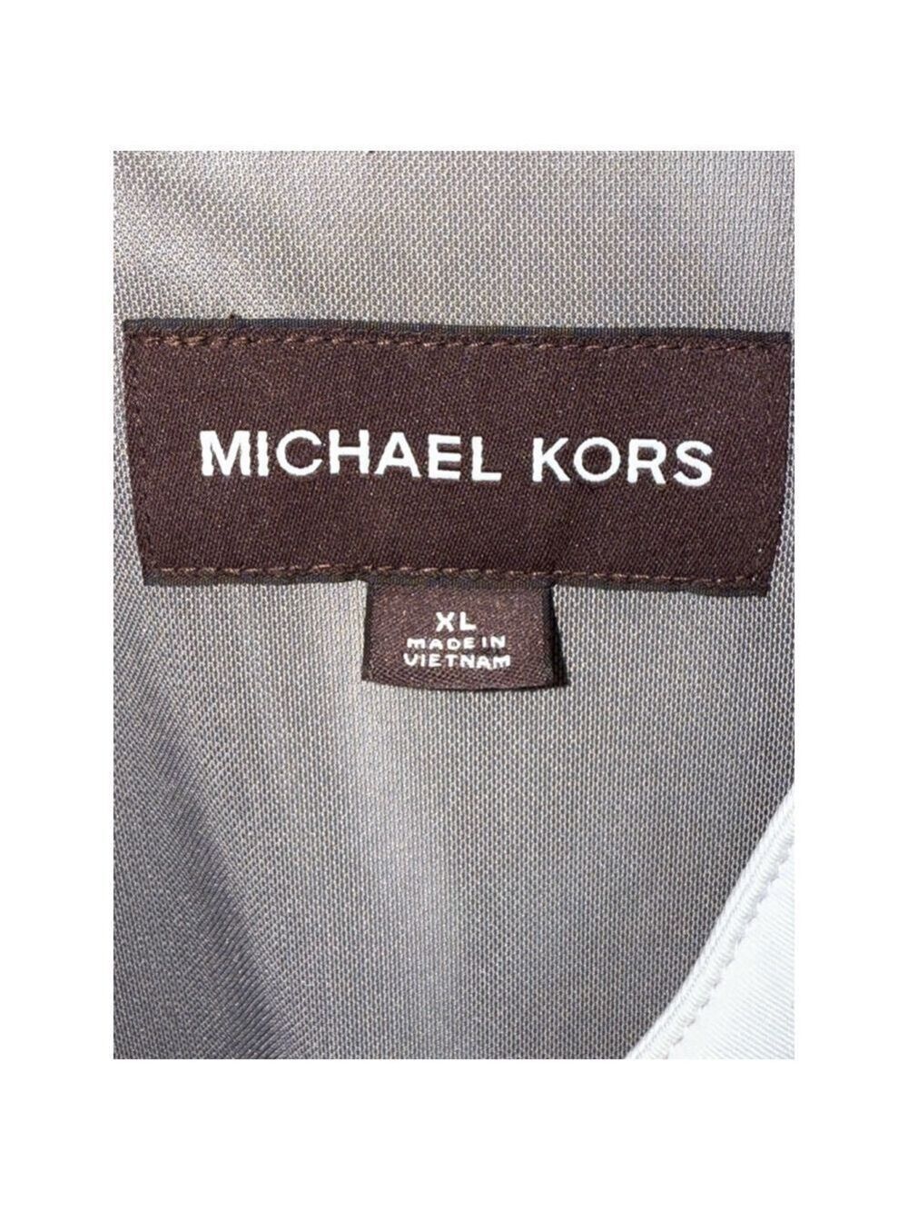Men's Michael Kors Racer Jacket XL Gray Full Zip - Picture 5 of 5
